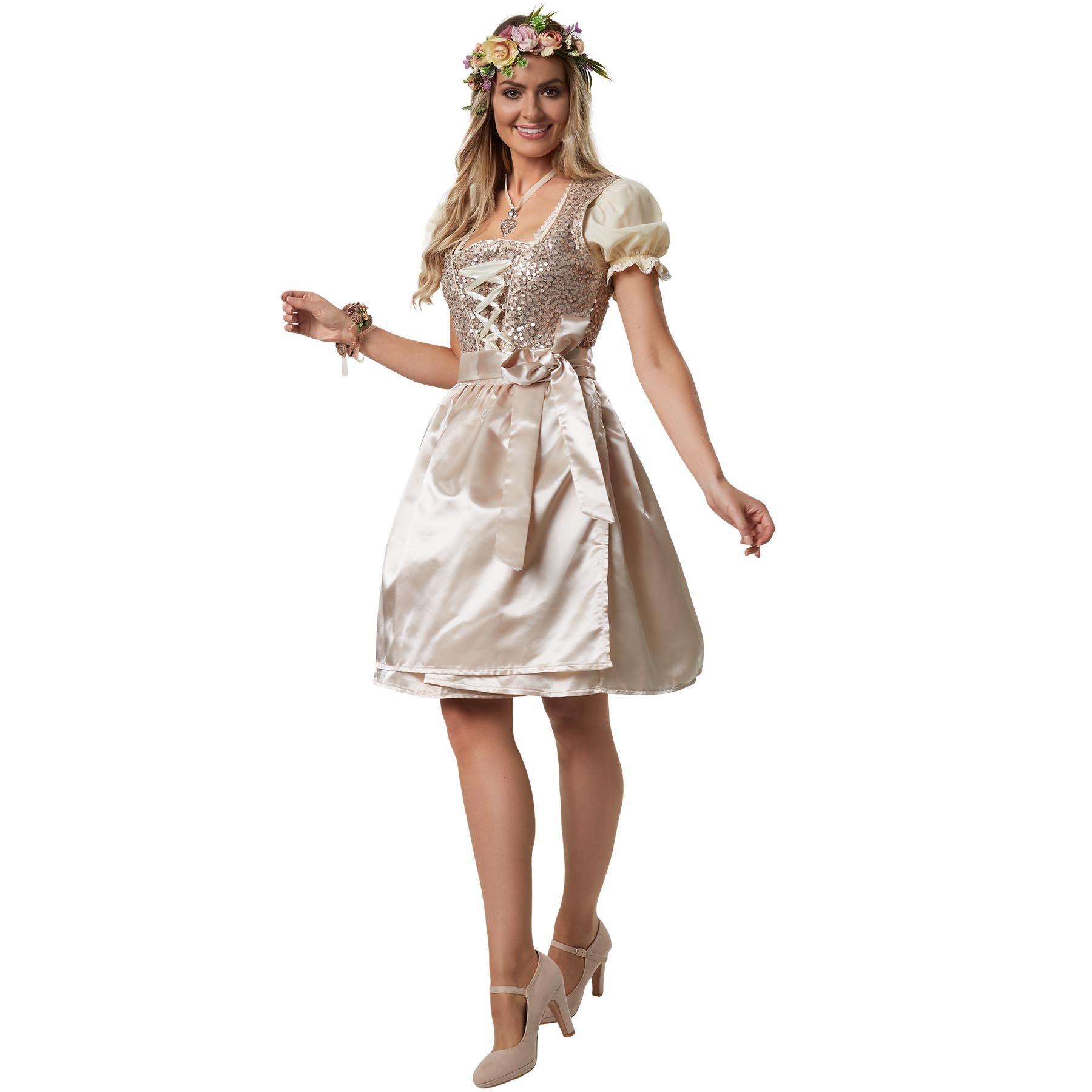 Image of Frauenkostüm Mini-Dirndl Burgau Beige
