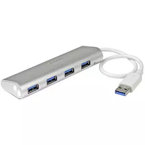 StarTech.com 4 Port kompakter USB 3.0 Hub mit eingebautem Kabel - 5Gbps