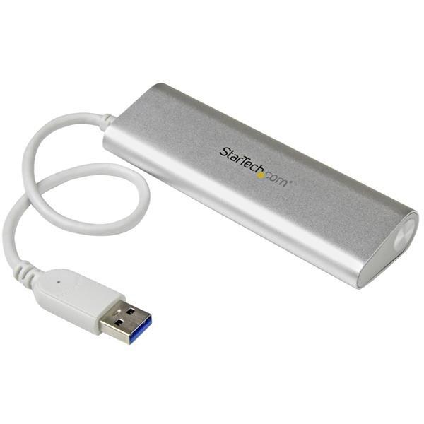 STARTECH.COM  StarTech.com 4 Port kompakter USB 3.0 Hub mit eingebautem Kabel - 5Gbps 