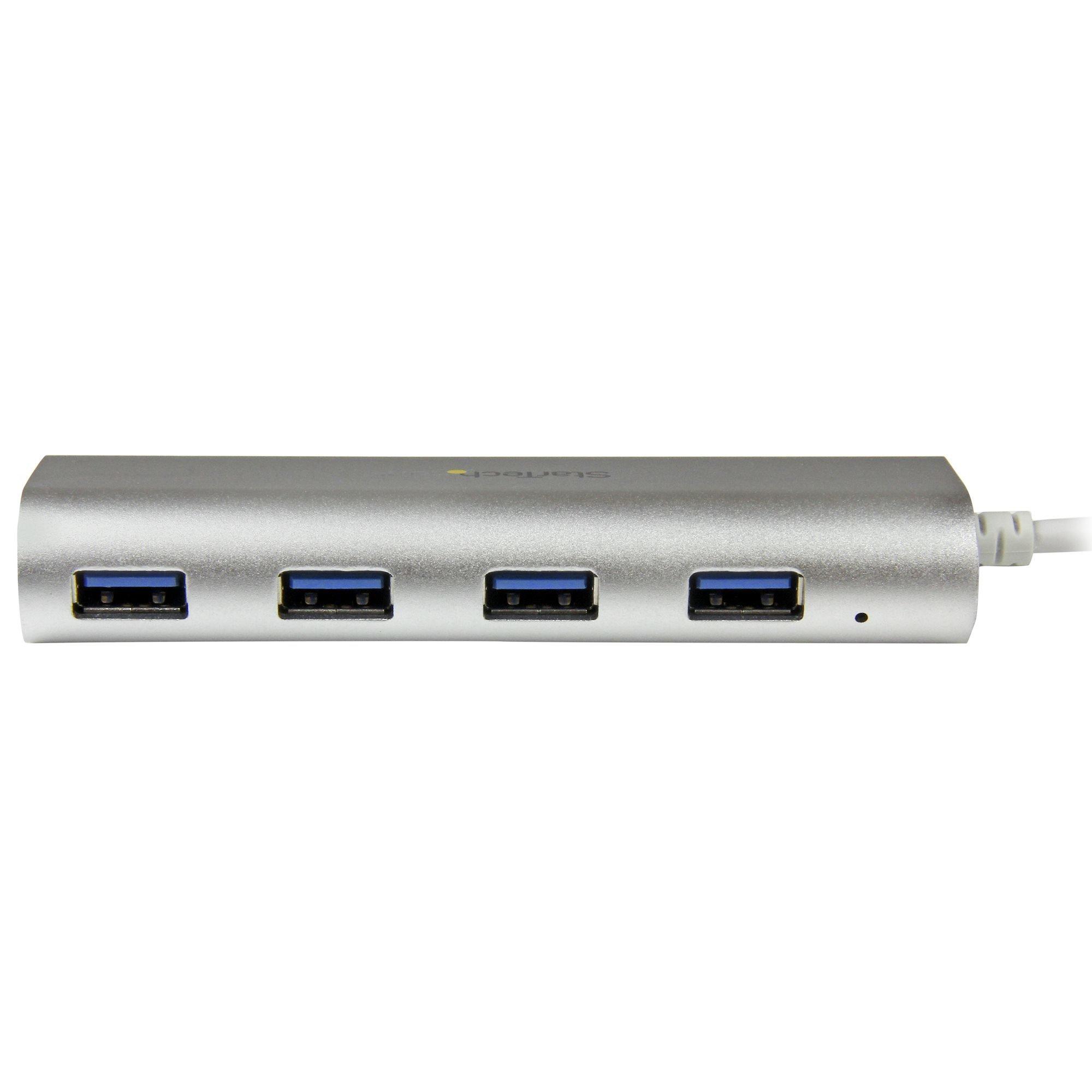 STARTECH  Hub USB a 4 porte, Da USB A a 4 porte USB-A, USB 5Gbps, design robusto, alimentazione via bus, hub USB 3.0 portatile per notebook 