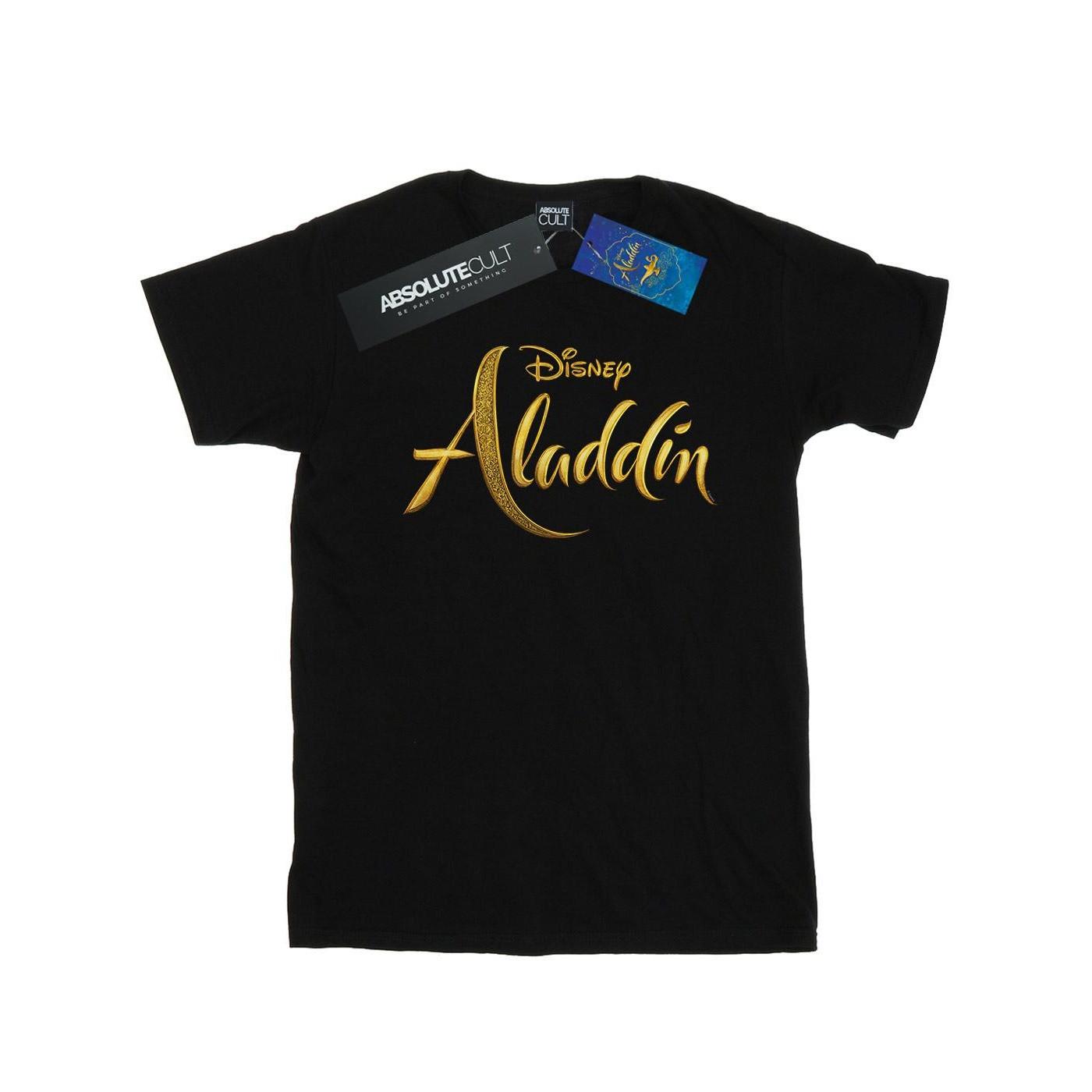 Image of Aladdin Movie Logo Tshirt Damen Schwarz 4XL