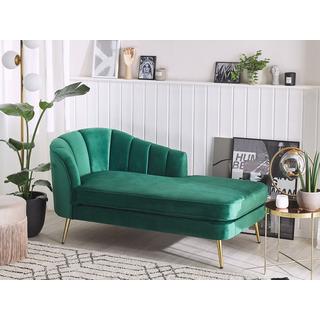 Beliani Chaise longue en Velours Glamour ALLIER  