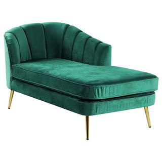 Beliani Chaiselongue aus Samtstoff Glamourös ALLIER  