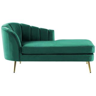 Beliani Chaise longue en Velours Glamour ALLIER  