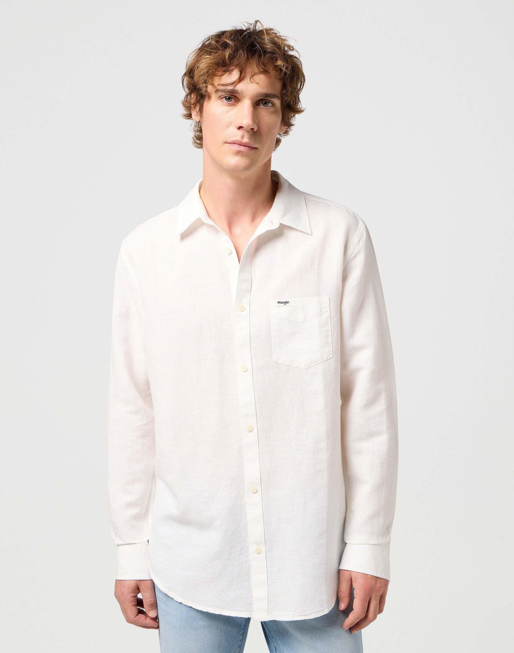 Image of Hemden One Pocket Shirt Herren Weiss L
