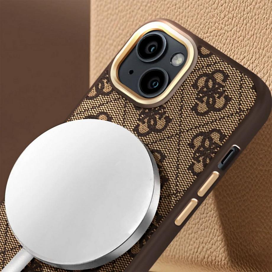 GUESS  Coque Magsafe iPhone 14 4G Metal Plate 
