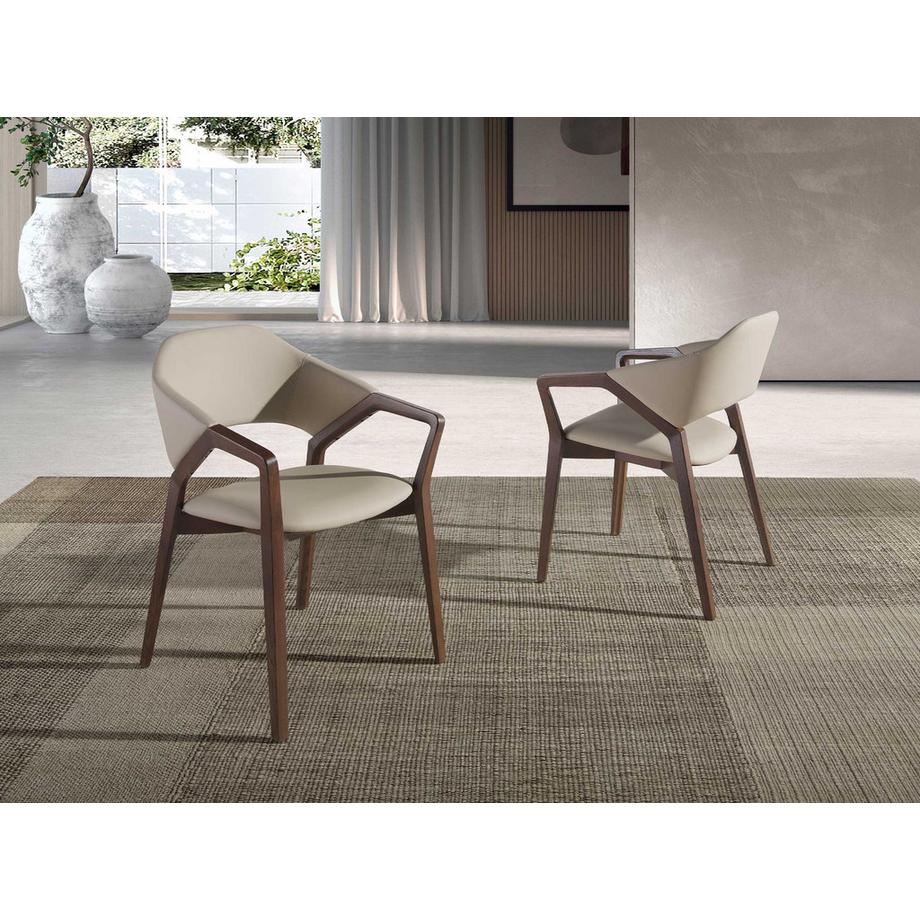 ANGEL CERDA Sedia in ecopelle visone  