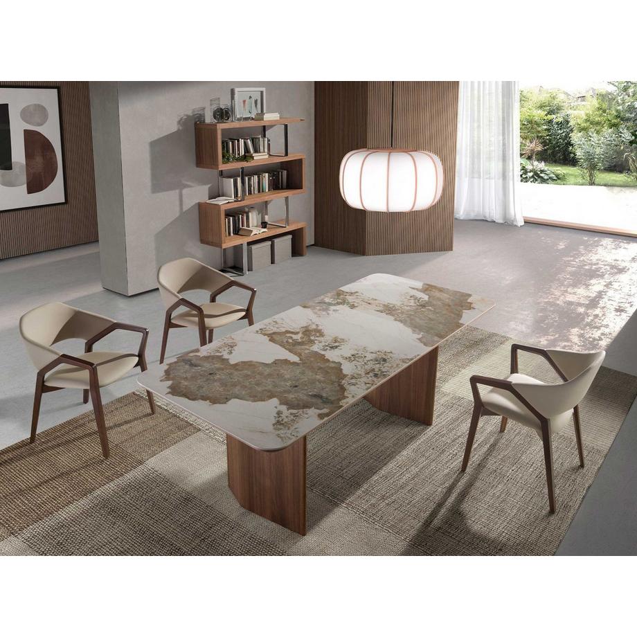 ANGEL CERDA Sedia in ecopelle visone  