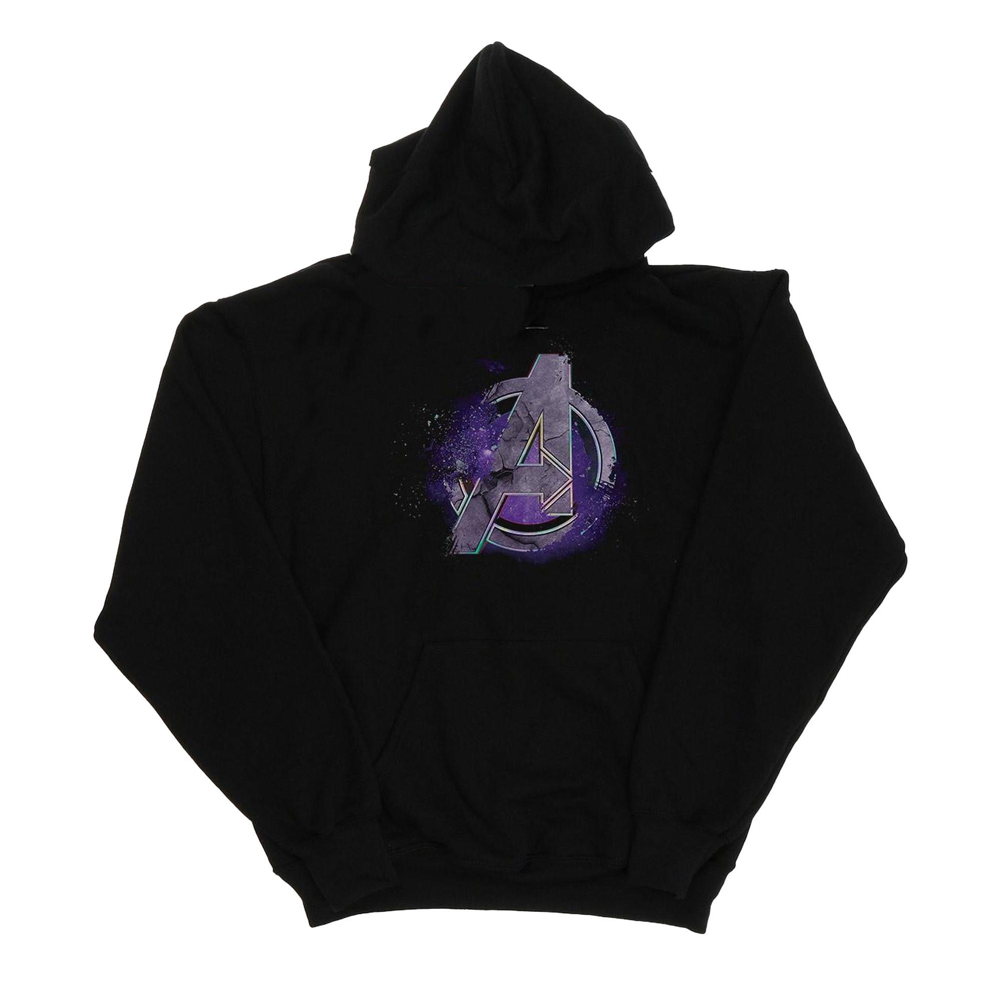Image of Avengers Endgame Space Logo Kapuzenpullover Mädchen Schwarz 128