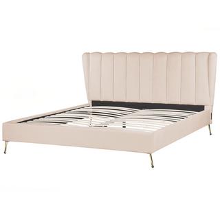 Beliani Bett mit Lattenrost aus Samtstoff Modern MIRIBEL  