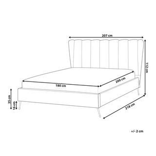 Beliani Letto en Velluto Moderno MIRIBEL  