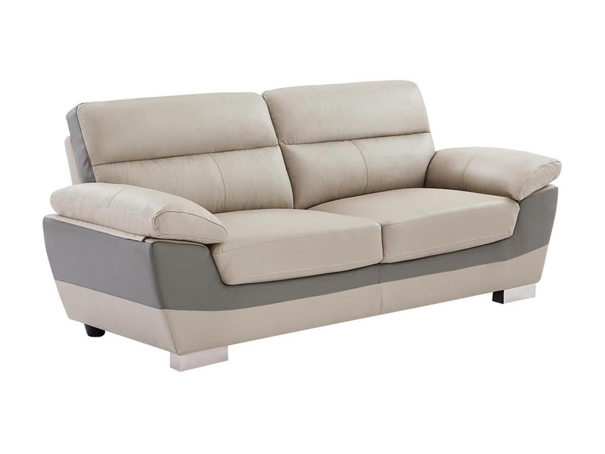 Vente-unique Ledersofa 3Sitzer FRANCESCA  