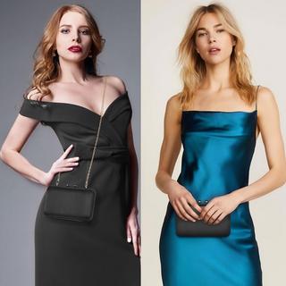 Only-bags.store Elegante Satin Abend Clutch Vintage Handtasche Retro Seidenglatte Umhängetasche  