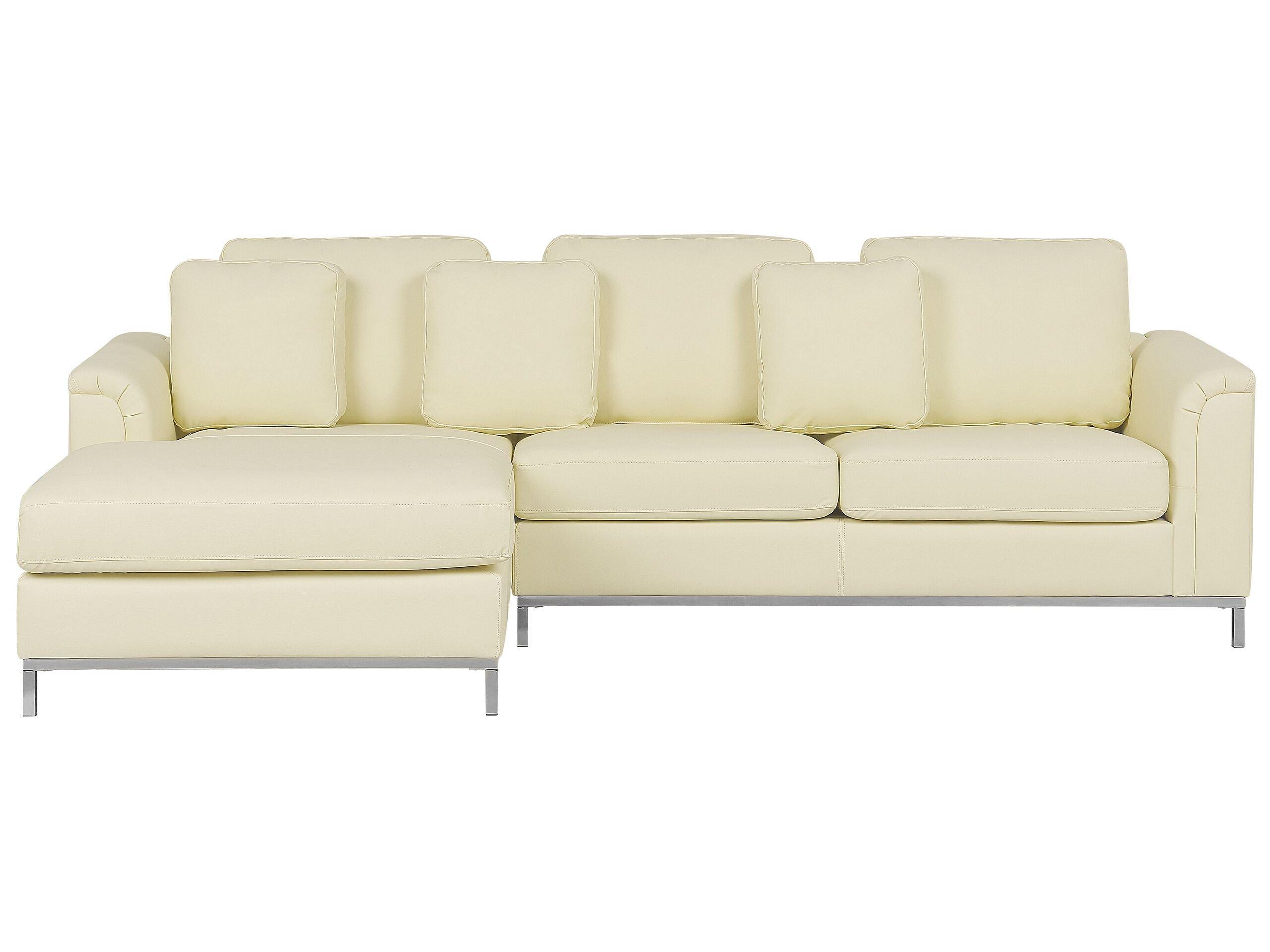 Image of Rechtsseitiges Ecksofa aus Echtleder Glamourös OSLO Rechtsseitiges Ecksofa aus Echtleder Glamourös OSLO