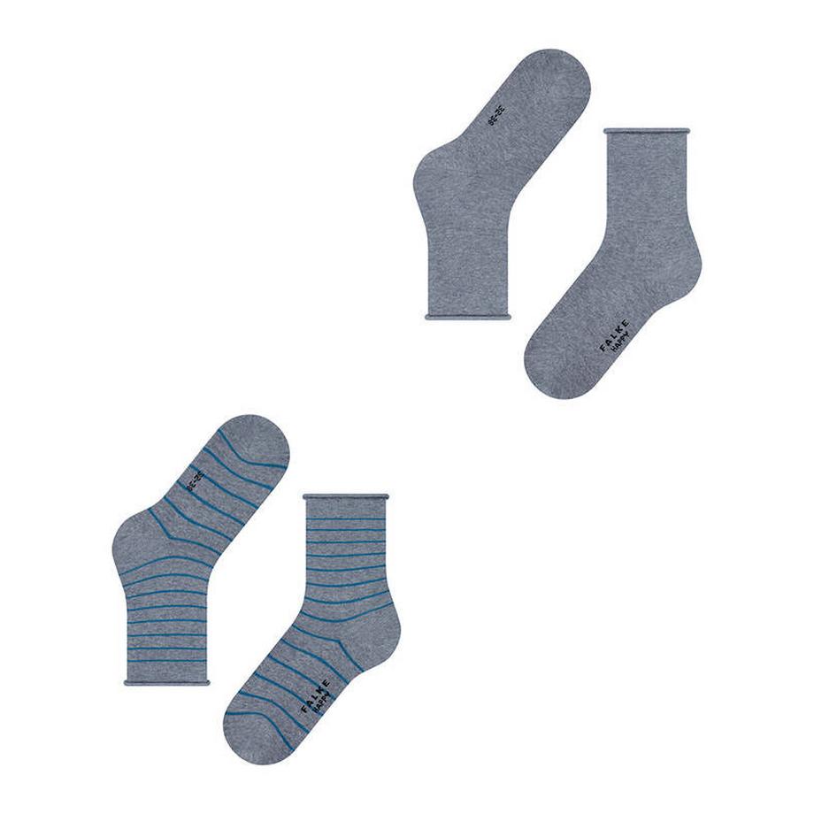 FALKE Chaussettes Happy Stripe Lot de 2  