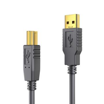 DS2000-100 USB Kabel 10 m USB 2.0 USB A USB B Schwarz