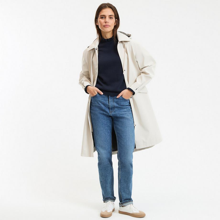 La Redoute Collections Pull Col Montant Volanté Manches Longues  