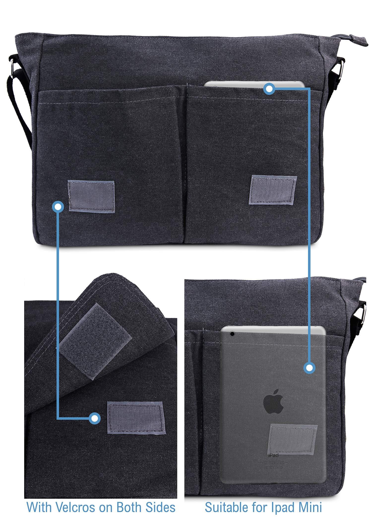 Only-bags.store Wasserdichte Canvas Messenger Aktentasche Laptoptasche  