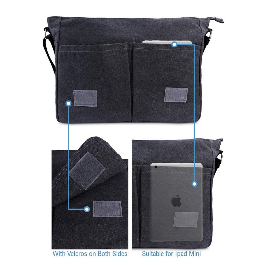 Only-bags.store Wasserdichte Canvas Umhängetasche Aktentasche Laptoptasche  
