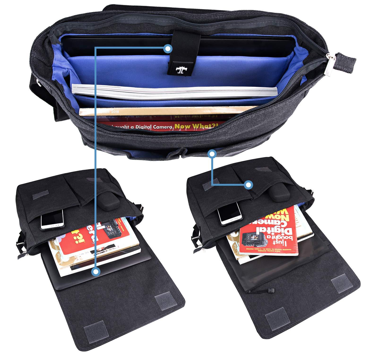 Only-bags.store Wasserdichte Canvas Messenger Aktentasche Laptoptasche  