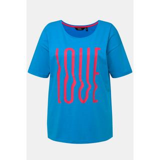 Ulla Popken  T-shirt oversized, imprimé LOVE. Col rond et manches courtes 