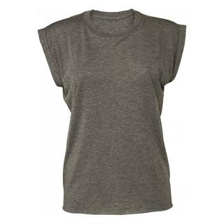 Bella + Canvas  t-hirt mit rollärmeln, damen bella + canva flowy 