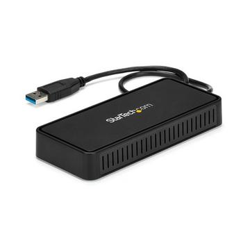 Mini Dock USB 3.0 - Station d'Acceuil USB-A Double Écran avec Vidéo DisplayPort 4K 60Hz & Gigabit Ethernet - Câble 30 cm - Adaptateur USB 3.1 Gen 1 Type-A pour PC Portable