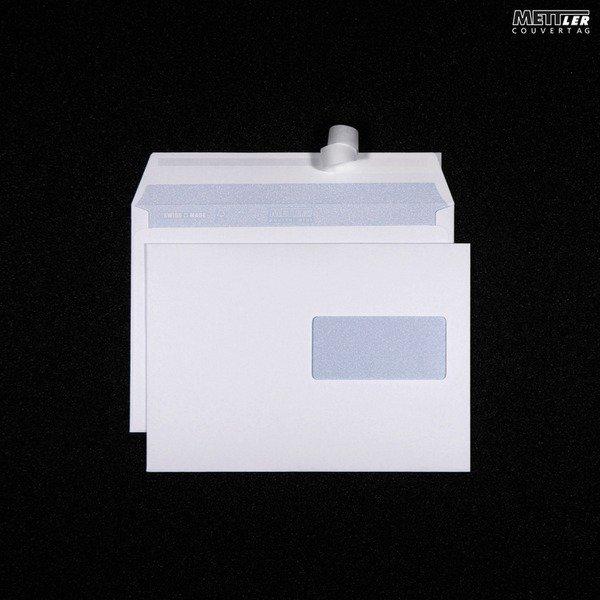 Image of Couvert Fenster rechts C5 8064-Laser 100g ultraweiss,Laser 500 Stk. Couvert Fenster rechts C5 8064-Laser 100g ultraweiss,Laser 500 Stk.