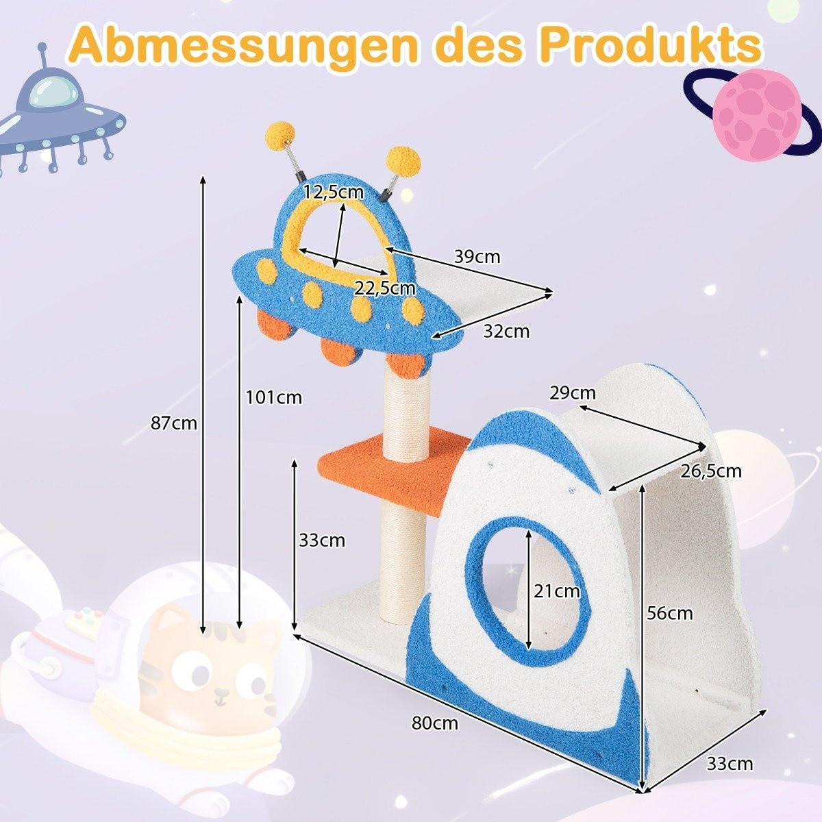 Northix  Tiragraffi con piattaforma UFO e tiragraffi in sisal Tiragraffi per gatti Tiragraffi per gatti 