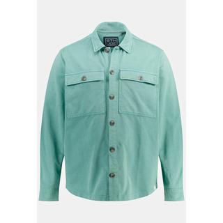 Sthuge  Camicia in felpa da indossare sopra altri indumenti con maniche lunghe e acid wash, fino alla tg. 8XL 