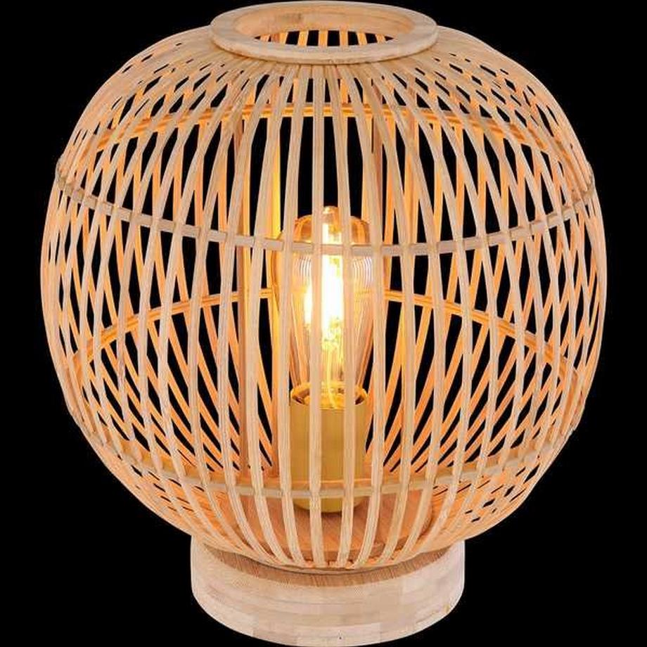 mutoni Lampe à poser Hildegard bambou naturel 1xE27  