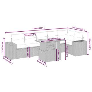 VidaXL Garten sofagarnitur poly-rattan  