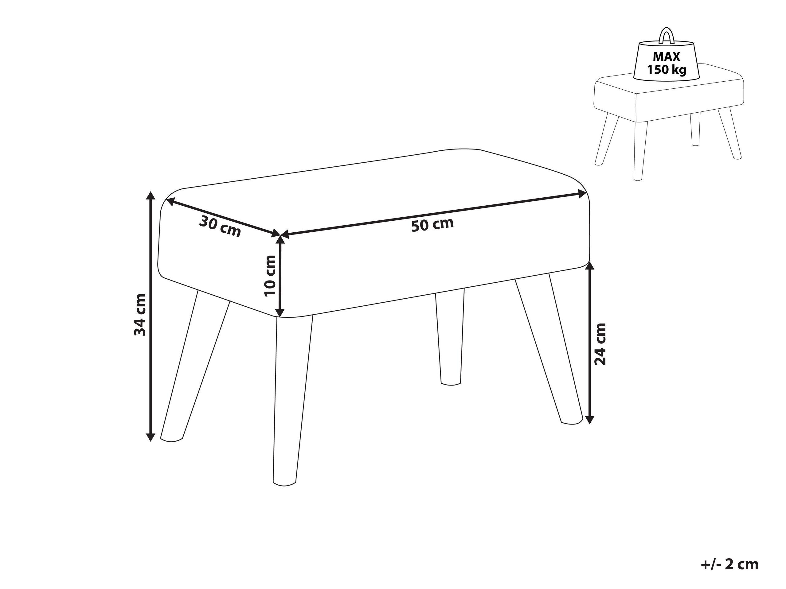 Beliani Hocker aus Polyester Modern TAKOMA II  