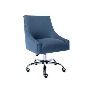 Vente-unique Chaise de bureau - Tissu - Bleu - Hauteur réglable - WONDIO  