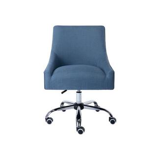 Vente-unique Chaise de bureau - Tissu - Bleu - Hauteur réglable - WONDIO  