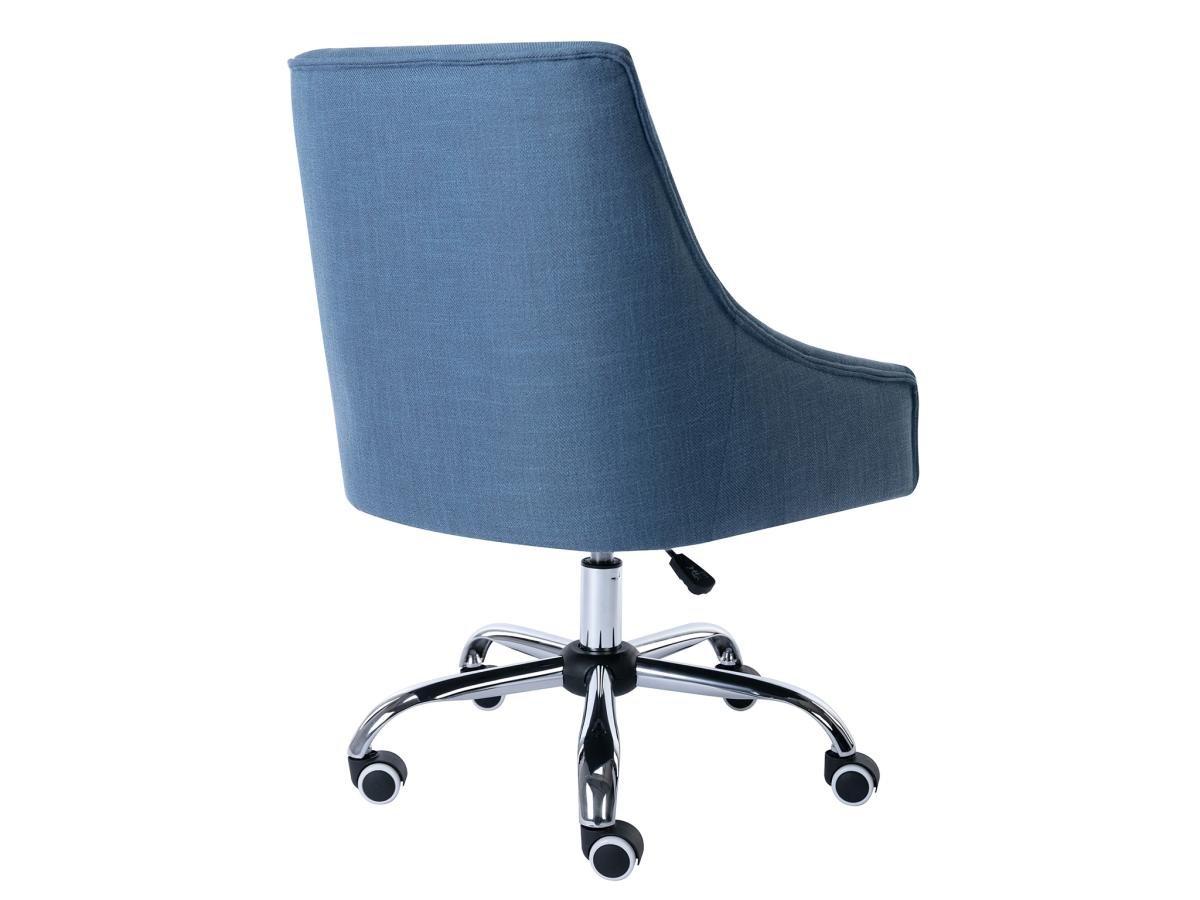 Vente-unique Chaise de bureau - Tissu - Bleu - Hauteur réglable - WONDIO  