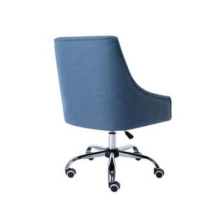 Vente-unique Chaise de bureau - Tissu - Bleu - Hauteur réglable - WONDIO  