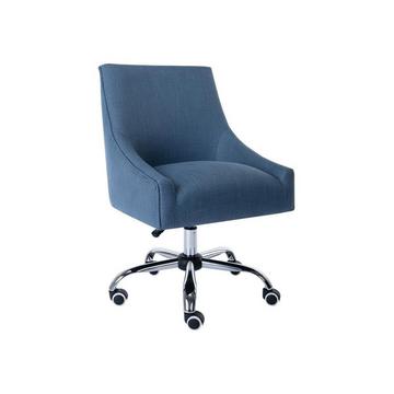 Chaise de bureau - Tissu - Bleu - Hauteur réglable - WONDIO