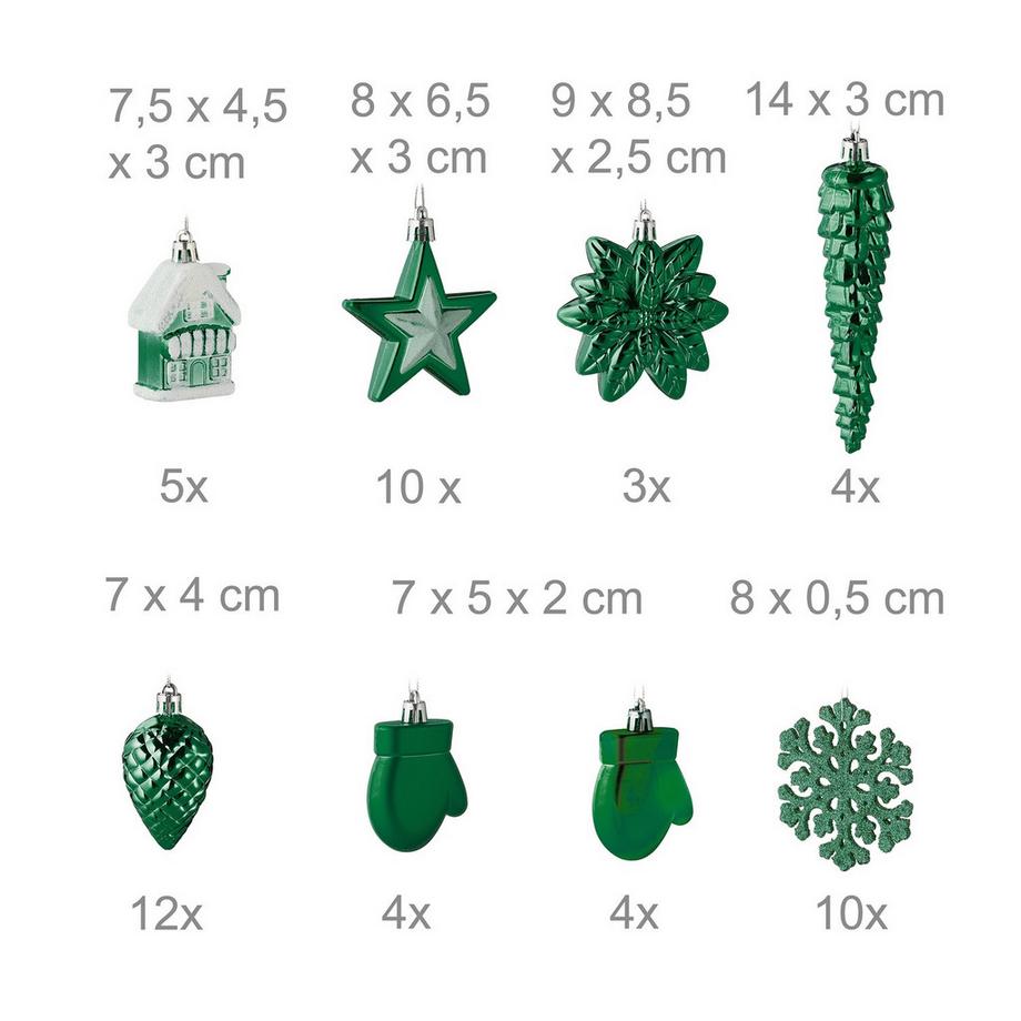 Northix Ensemble de décorations de Noël, 100 pièces  
