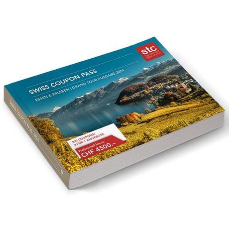 Geschenkidee  Gutscheinbuch „Swiss Coupon Pass 2024“ 