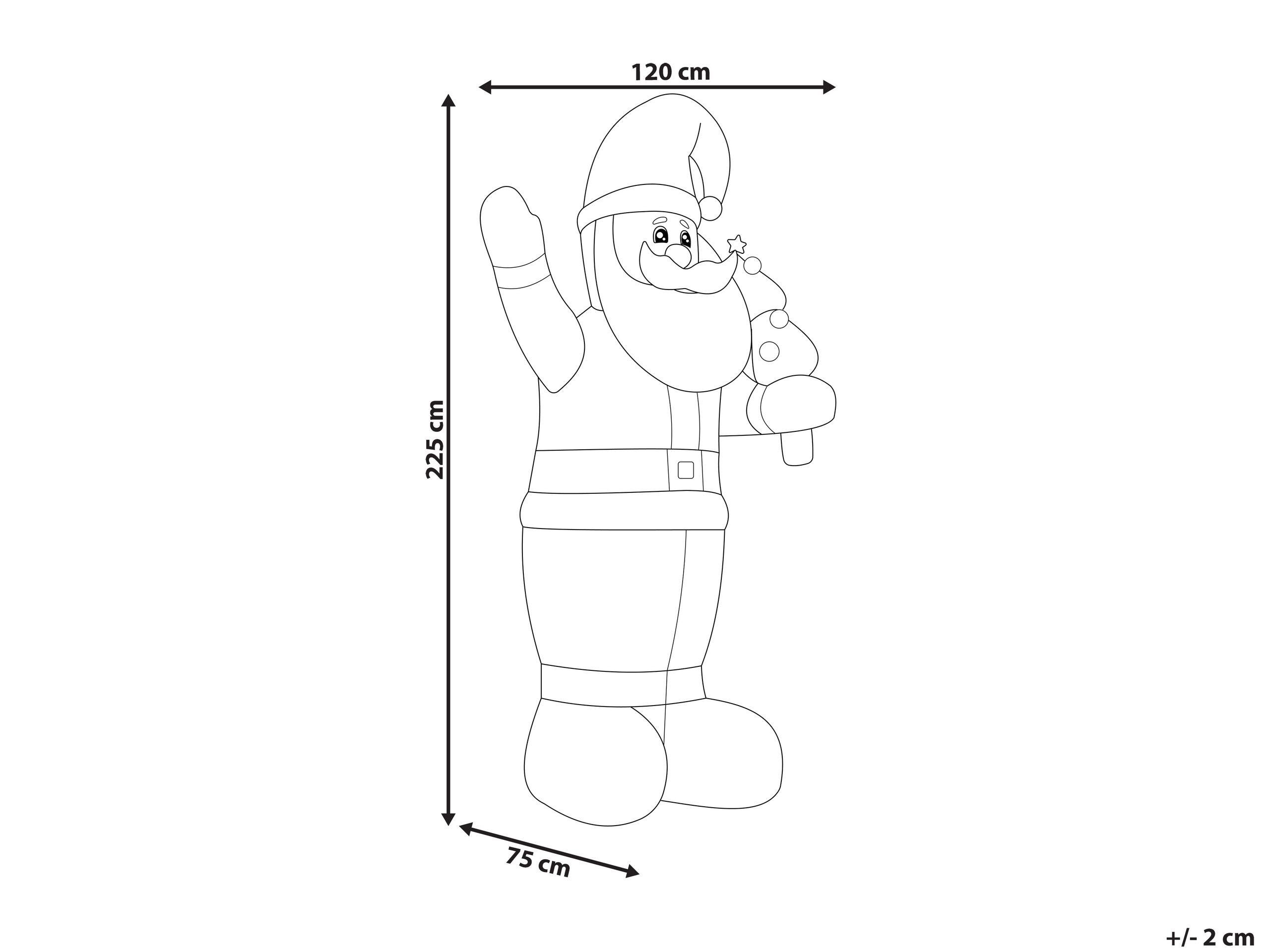 Beliani Decorazione gonfiabile per esterni en Tessuto Retrò IVALO  