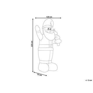 Beliani Decorazione gonfiabile per esterni en Tessuto Retrò IVALO  