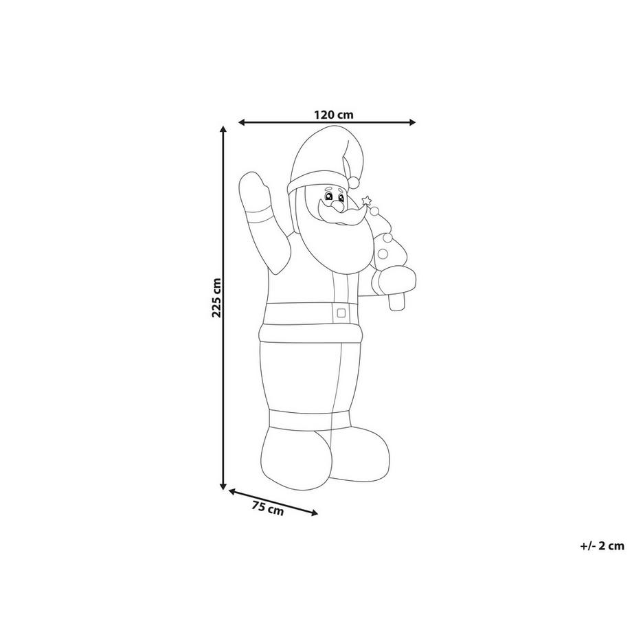 Beliani Décoration gonflable pour l'extérieur en Tissu Rétro IVALO  