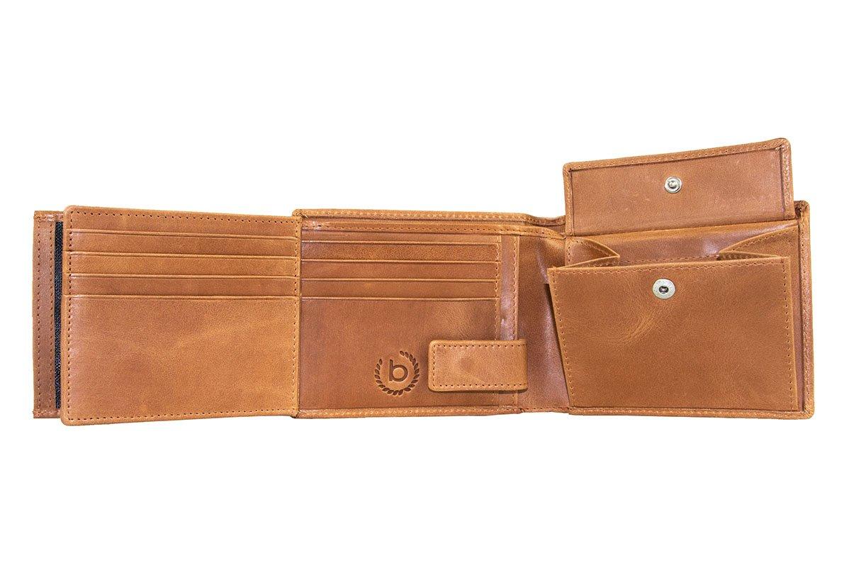 BUGATTI Volo Grosse Klappen Geldbörse Cognac  