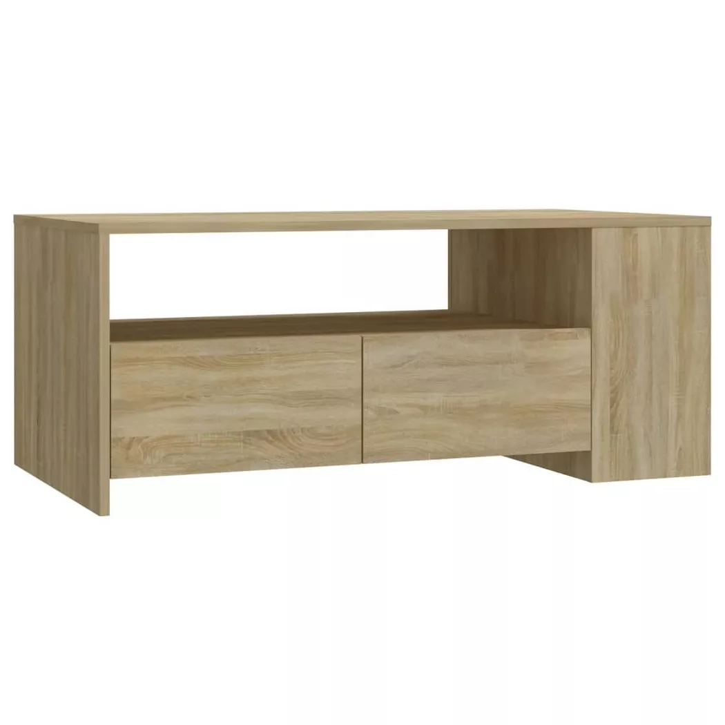 Table basse chêne sonoma 102x55x42 cm bois d ingénierie
