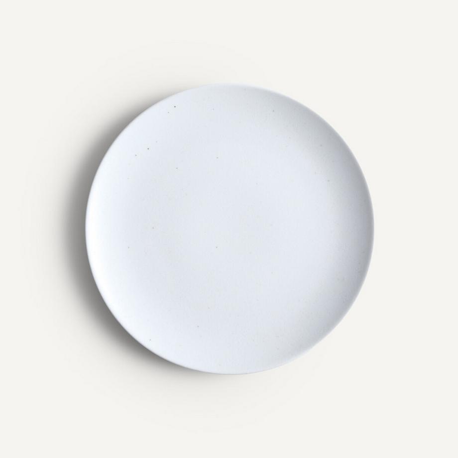 Set aus 4 Desserttellern aus emailliertem Porzellan