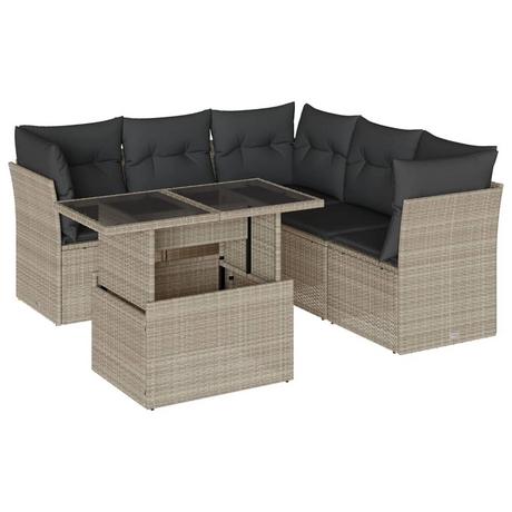 VidaXL set divano da giardino Polirattan  