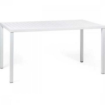 Table de jardin empilable Cube blanc 140