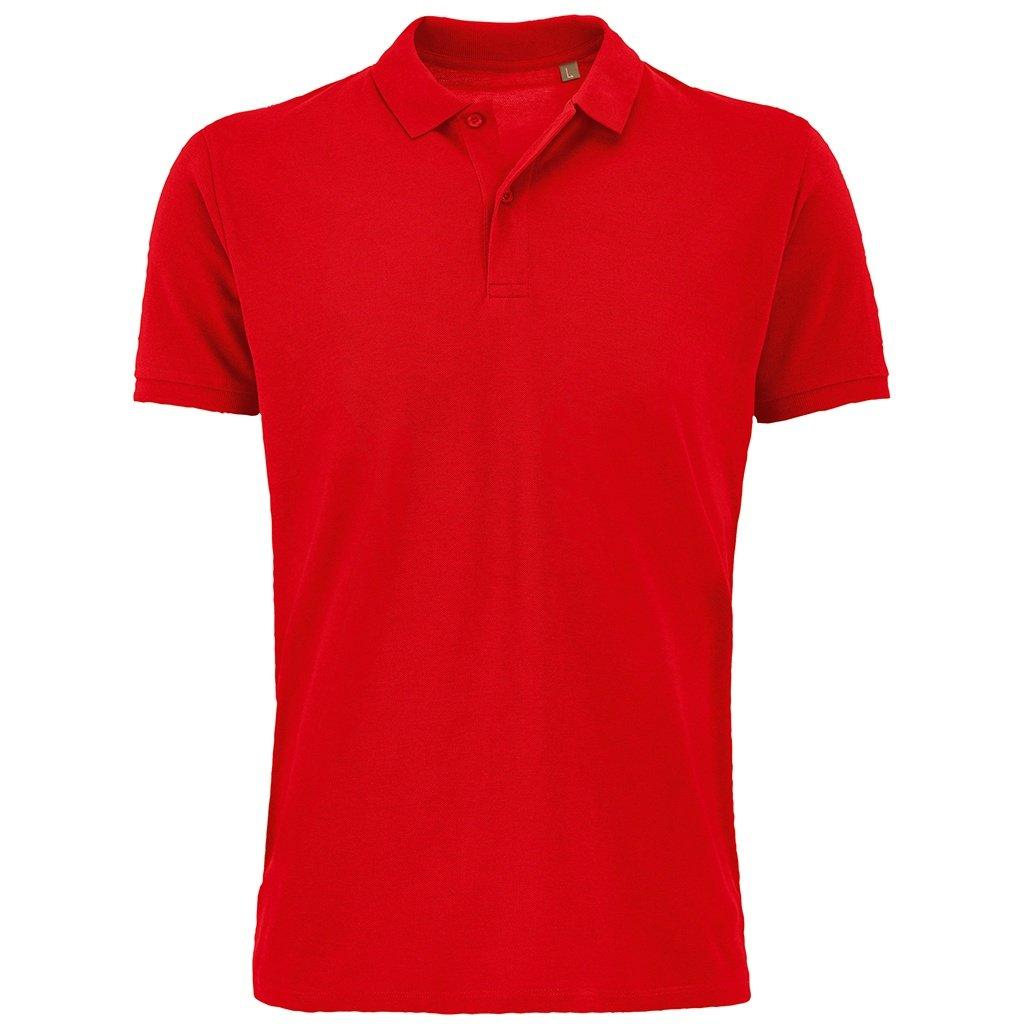 Image of Planet Pique Poloshirt, Aus Biologischem Anbau Herren Rot Bunt L