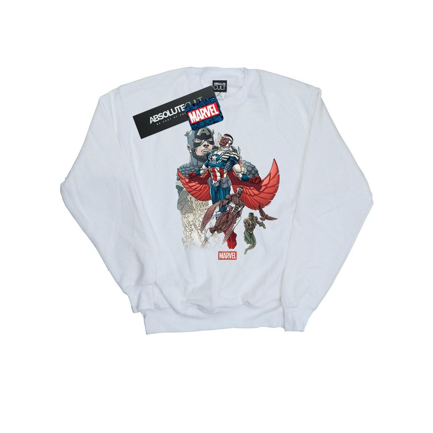 Image of Captain America Falcon Evolution Sweatshirt Damen Weiss XL